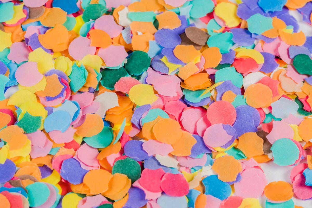 Colorful paper confetti